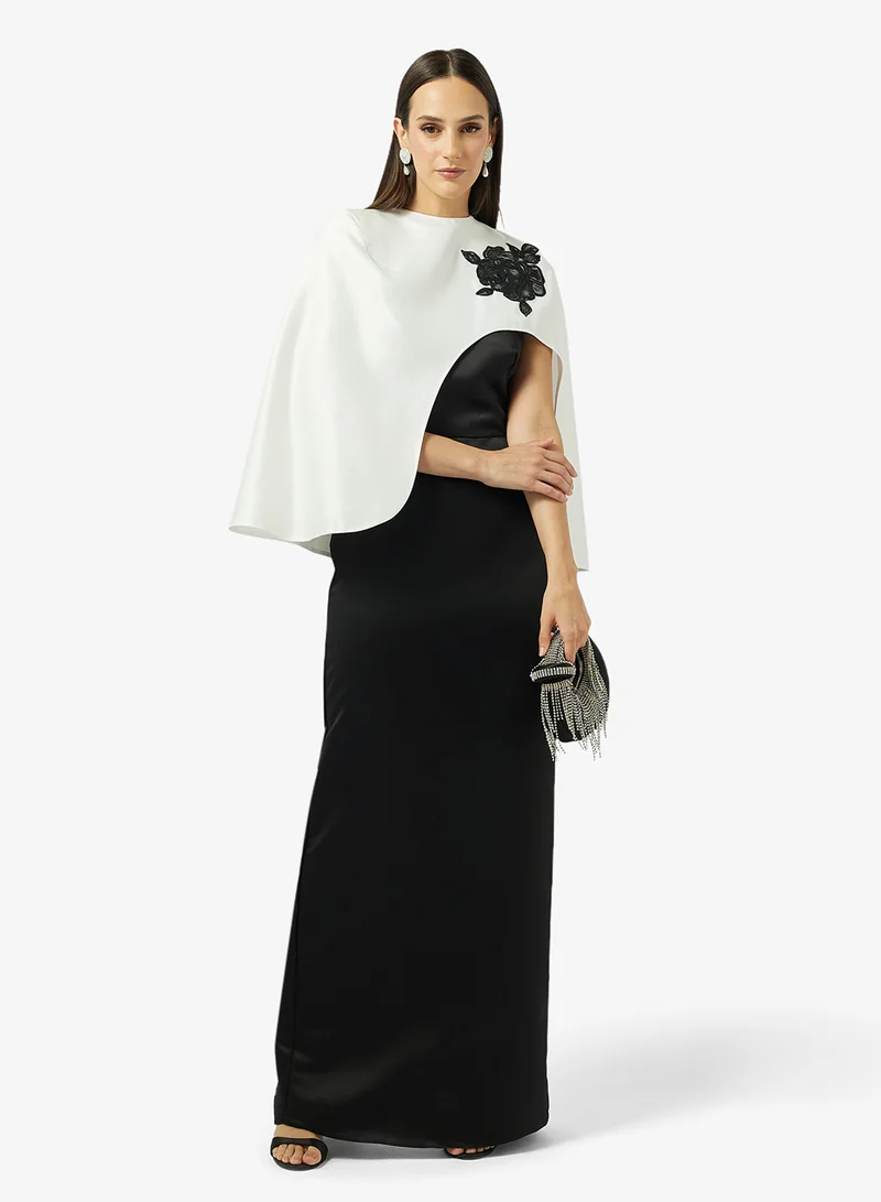 Namshi x  Contrast Toned Gown With Embellishment for Women | Best Price UAE